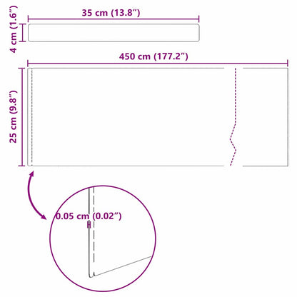 Lawn Edging 450 x 25 cm Stainless Steel Silver