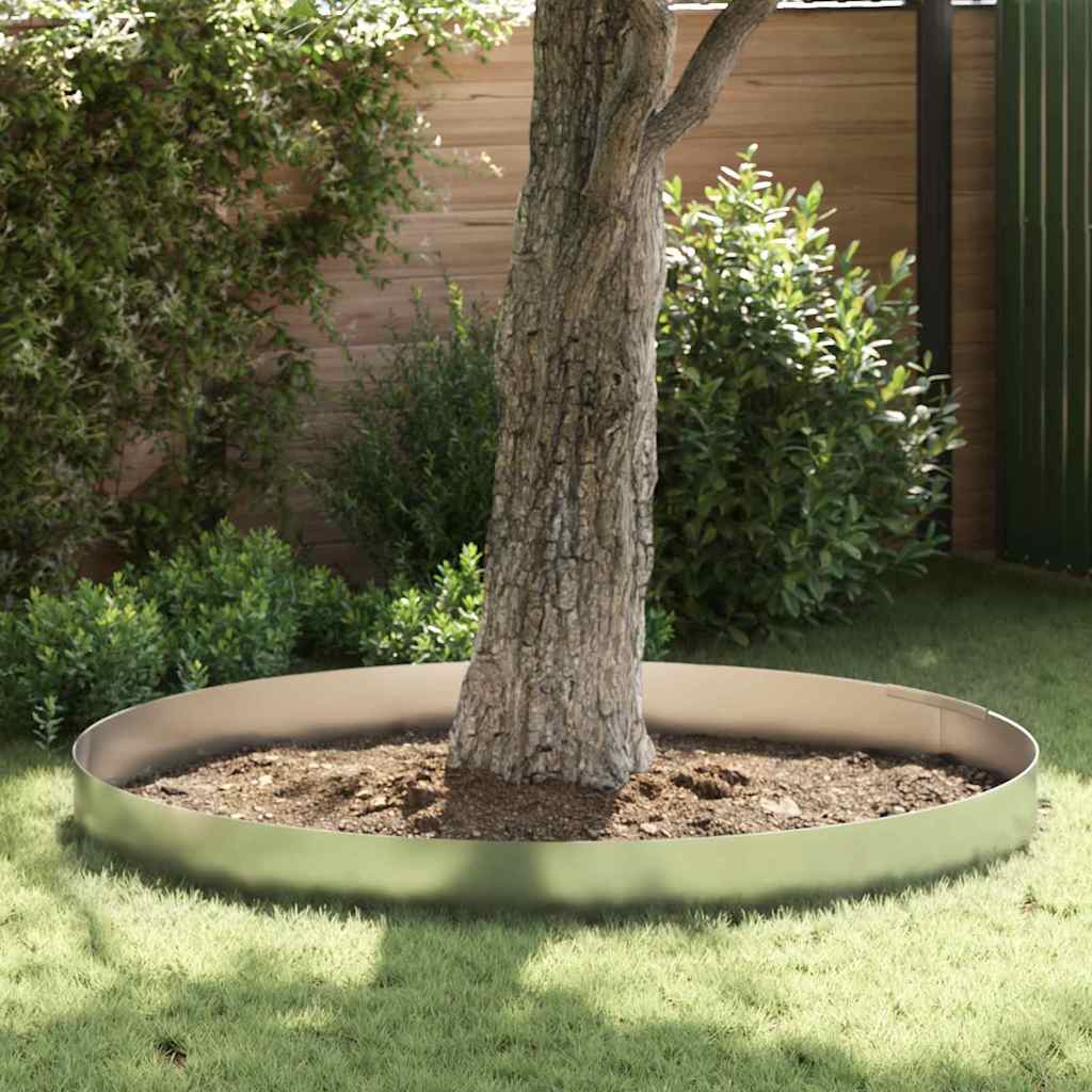 Lawn Edging 450 x 25 cm Galvanised Steel Silver