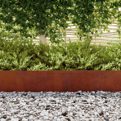 Lawn Edging 450 x 25 cm Weathering Steel Rusty