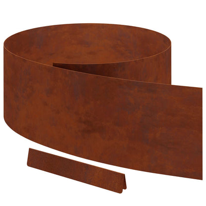 Lawn Edging 450 x 25 cm Weathering Steel Rusty