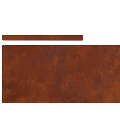 Lawn Edging 450 x 25 cm Weathering Steel Rusty