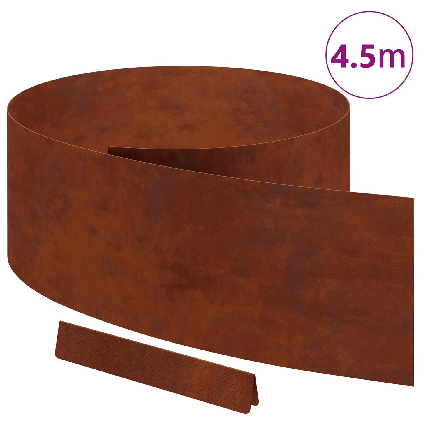 Lawn Edging 450 x 25 cm Weathering Steel Rusty