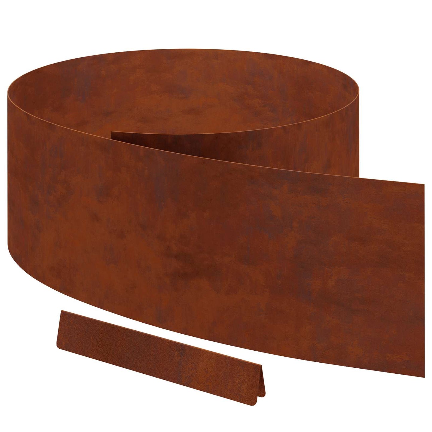 Lawn Edging 4 pcs 450 x 0.05 x 25 cm Weathering Steel Rusty