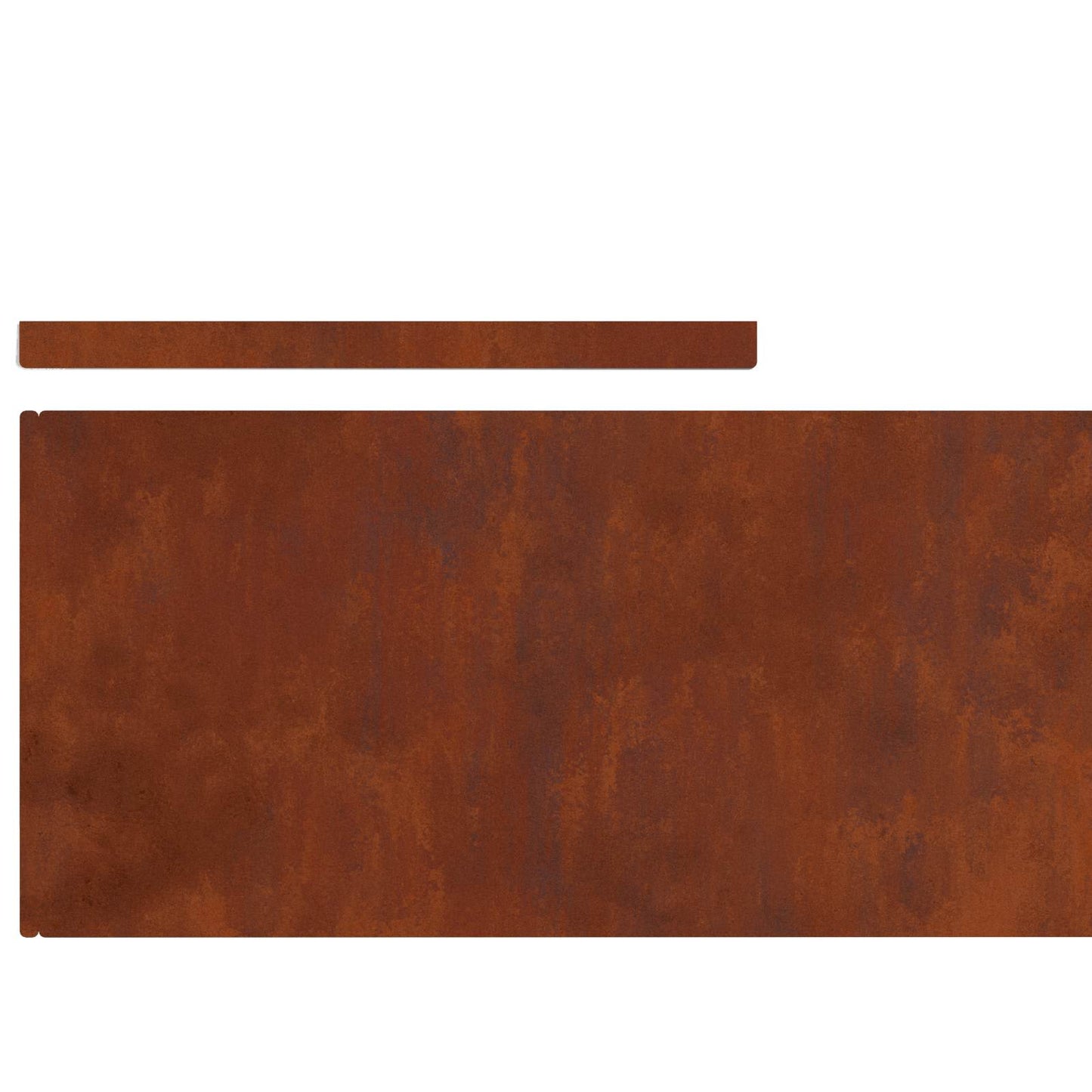Lawn Edging 4 pcs 450 x 0.05 x 25 cm Weathering Steel Rusty