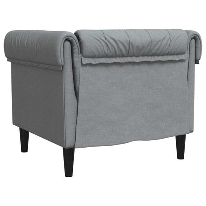 Chesterfield Sofa Chair Light grey 78.5 x 74.5 x 74.5 cm Fabric