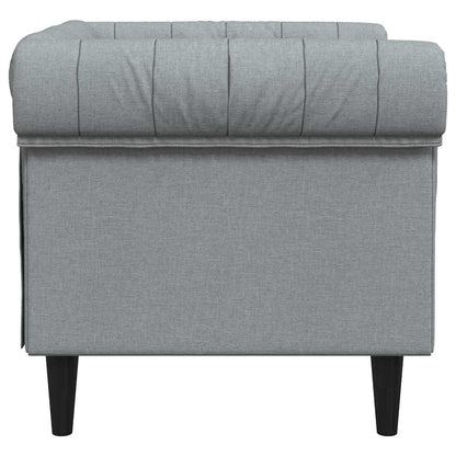 Chesterfield Sofa Chair Light grey 78.5 x 74.5 x 74.5 cm Fabric