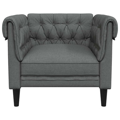 Chesterfield Sofa Chair Dark grey 78.5 x 74.5 x 74.5 cm Fabric