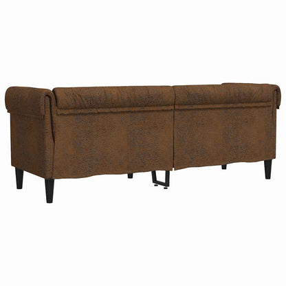 Sofa Brown 201.5 x 74.5 x 74.5 cm Polyester