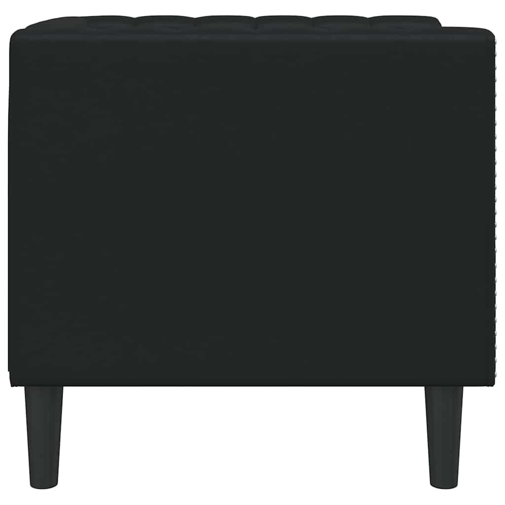Chesterfield Sofa Chair Black 71 x 74.5 x 70.5 cm Faux leather