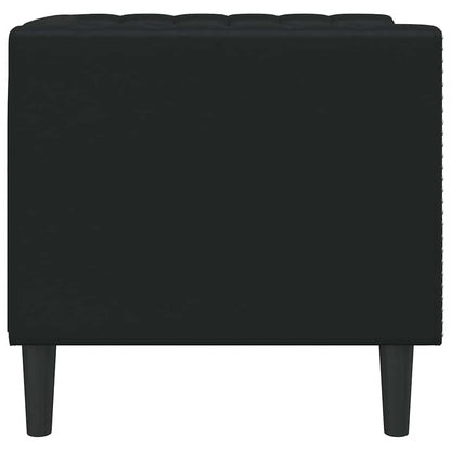 Chesterfield Sofa Chair Black 71 x 74.5 x 70.5 cm Faux leather