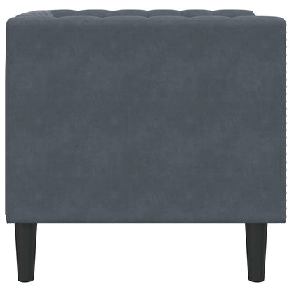 Chesterfield Sofa Chair Dark grey 71 x 74.5 x 70.5 cm Velvet