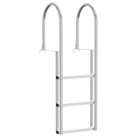 3-Step Dock Ladder Silver 45 x 11.5 x 134 cm Aluminum