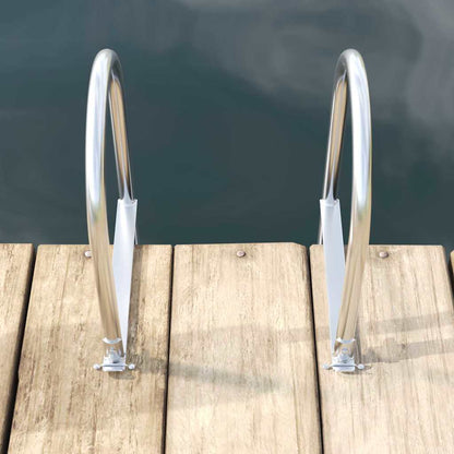 4-Step Dock Ladder Silver 45 ×11.5 ×162 cm Aluminum