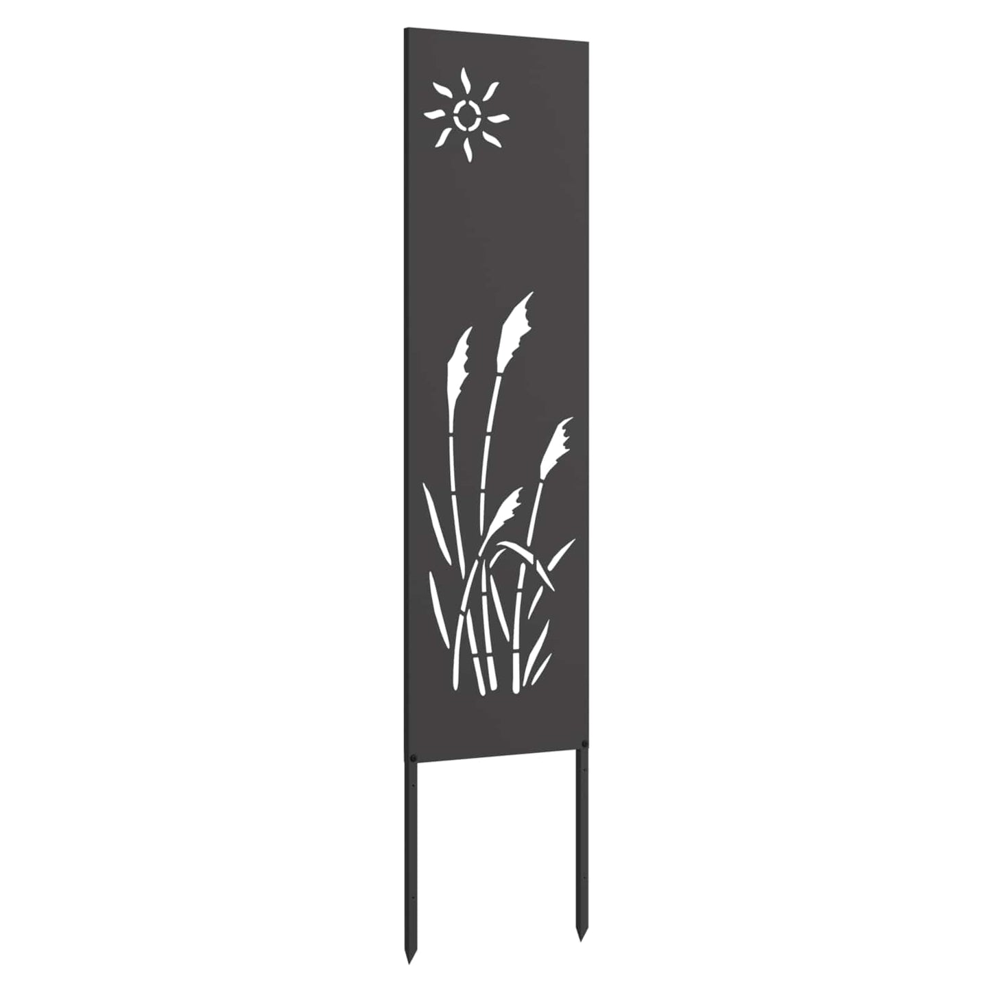 Garden Privacy Screen Black 32 x 140 cm Cold-rolled steel