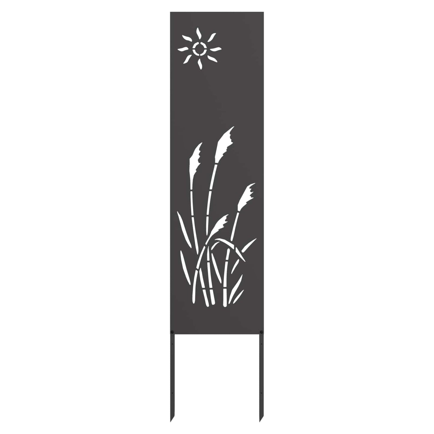 Garden Privacy Screen Black 32 x 140 cm Cold-rolled steel