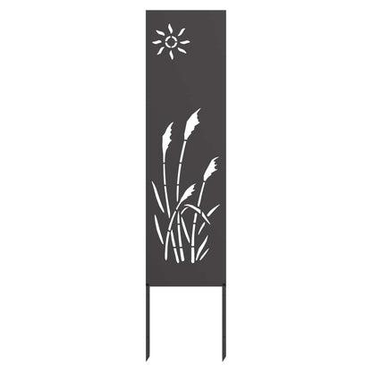 Garden Privacy Screen Black 32 x 140 cm Cold-rolled steel