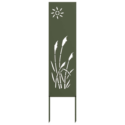 Garden Privacy Screen Olive green 32 x 140 cm Cold-rolled steel