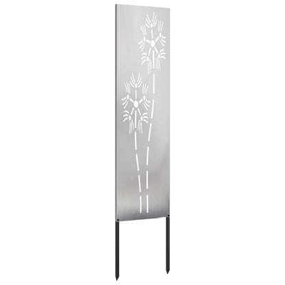 Garden Privacy Screen Silver 32 x 140 cm Stainless steel