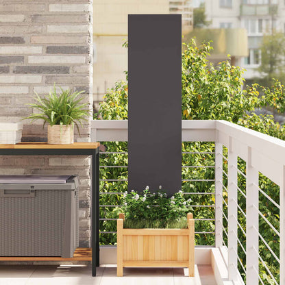 Garden Privacy Screen Black 32 x 140 cm Cold-rolled steel