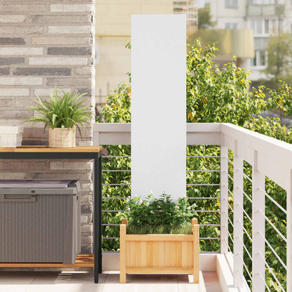 Garden Privacy Screen White 32 x 140 cm Cold-rolled steel