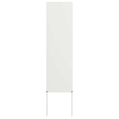 Garden Privacy Screen White 32 x 140 cm Cold-rolled steel