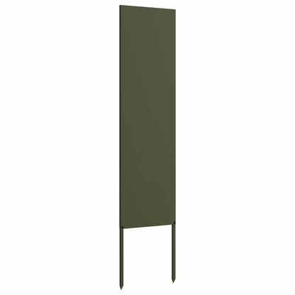 Garden Privacy Screen Olive green 32 x 140 cm Cold-rolled steel