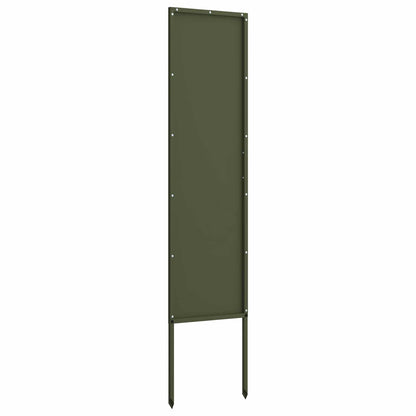 Garden Privacy Screen Olive green 32 x 140 cm Cold-rolled steel