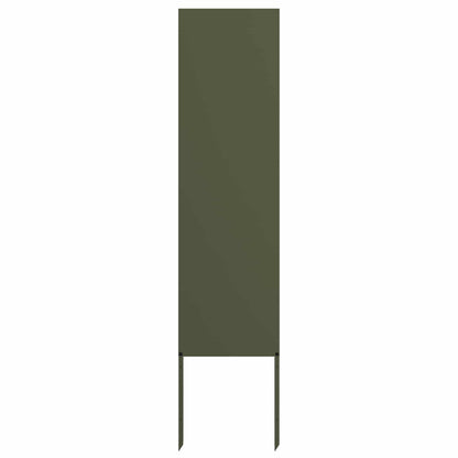 Garden Privacy Screen Olive green 32 x 140 cm Cold-rolled steel