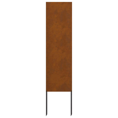 Garden Privacy Screen Rusty 32 x 140 cm Weathering Steel