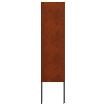Garden Privacy Screen Rusty 32 x 140 cm Weathering Steel
