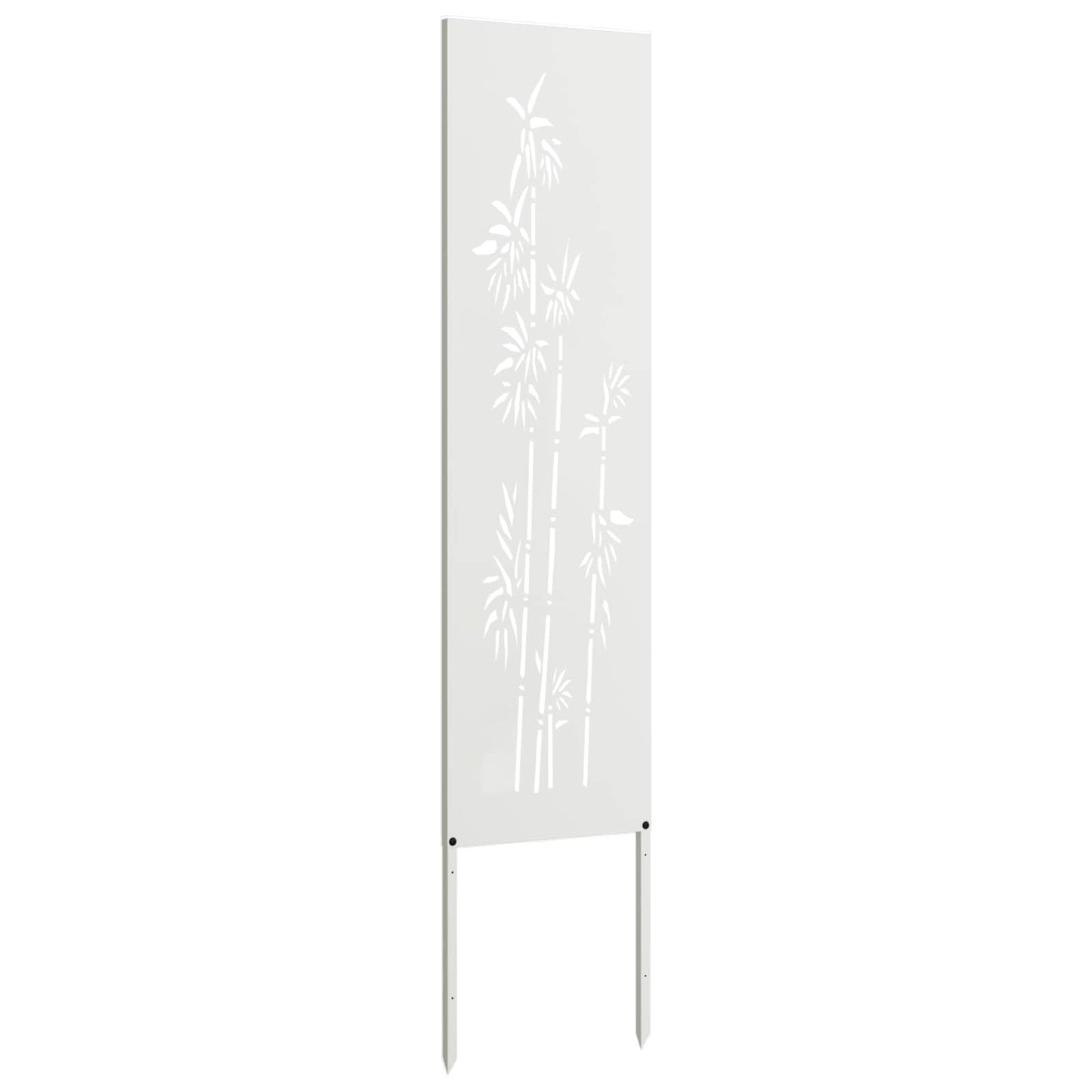 Garden Privacy Screen White 32 x 140 cm Cold-rolled steel