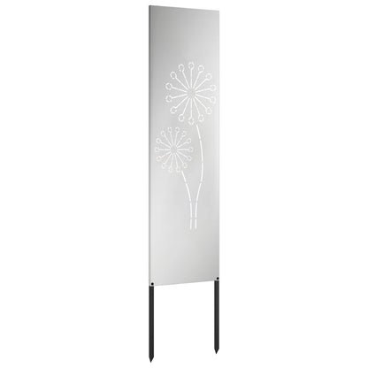 Garden Privacy Screen Silver 32 x 140 cm Galvanised steel