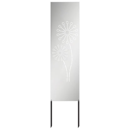 Garden Privacy Screen Silver 32 x 140 cm Galvanised steel