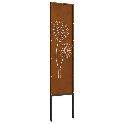 Garden Privacy Screen Rusty 32 x 140 cm Weathering Steel