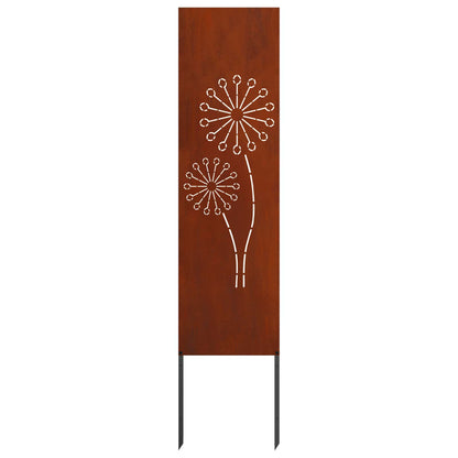 Garden Privacy Screen Rusty 32 x 140 cm Weathering Steel