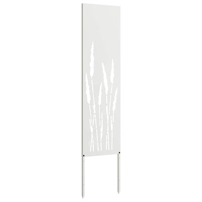 Garden Privacy Screen White 32 x 140 cm Cold-rolled steel