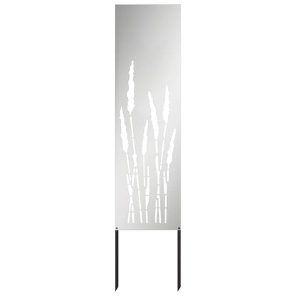 Garden Privacy Screen Silver 32 x 140 cm Galvanised steel