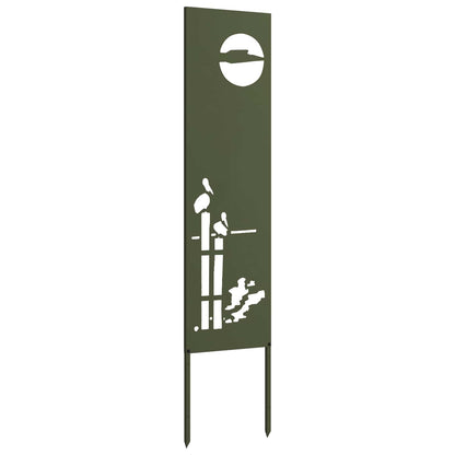 Garden Privacy Screen Olive green 32 x 140 cm Cold-rolled steel