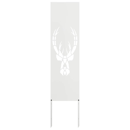 Garden Privacy Screen White 32 x 140 cm Cold-rolled steel