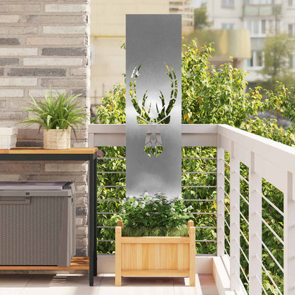 Garden Privacy Screen Silver 32 x 140 cm Stainless steel