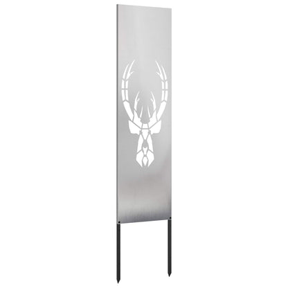 Garden Privacy Screen Silver 32 x 140 cm Stainless steel