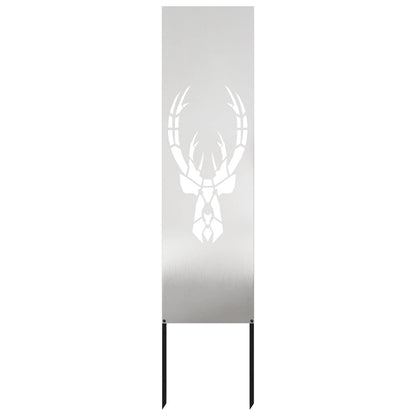 Garden Privacy Screen Silver 32 x 140 cm Stainless steel