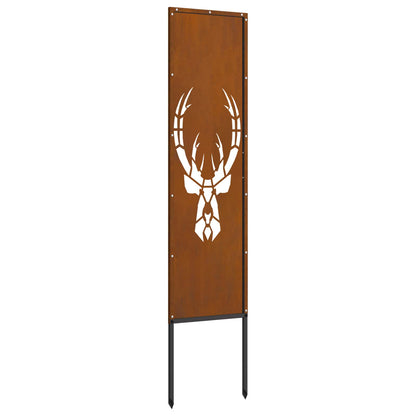 Garden Privacy Screen Rusty 32 x 140 cm Weathering Steel