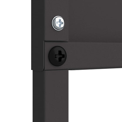 Garden Privacy Screen Black 32 x 140 cm Cold-rolled steel