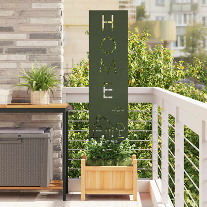 Garden Privacy Screen Olive green 32 x 140 cm Cold-rolled steel
