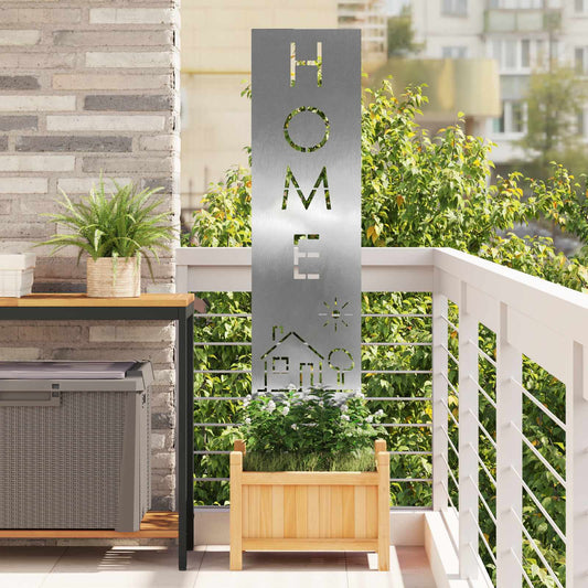 Garden Privacy Screen Silver 32 x 140 cm Stainless steel