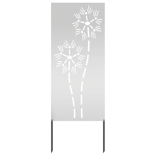 Garden Privacy Screen Silver 50 x 140 cm Galvanised steel