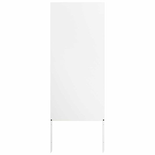 Garden Privacy Screen White 50 x 140 cm Cold-rolled steel