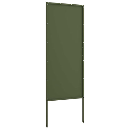 Garden Privacy Screen Olive green 50 x 140 cm Cold-rolled steel