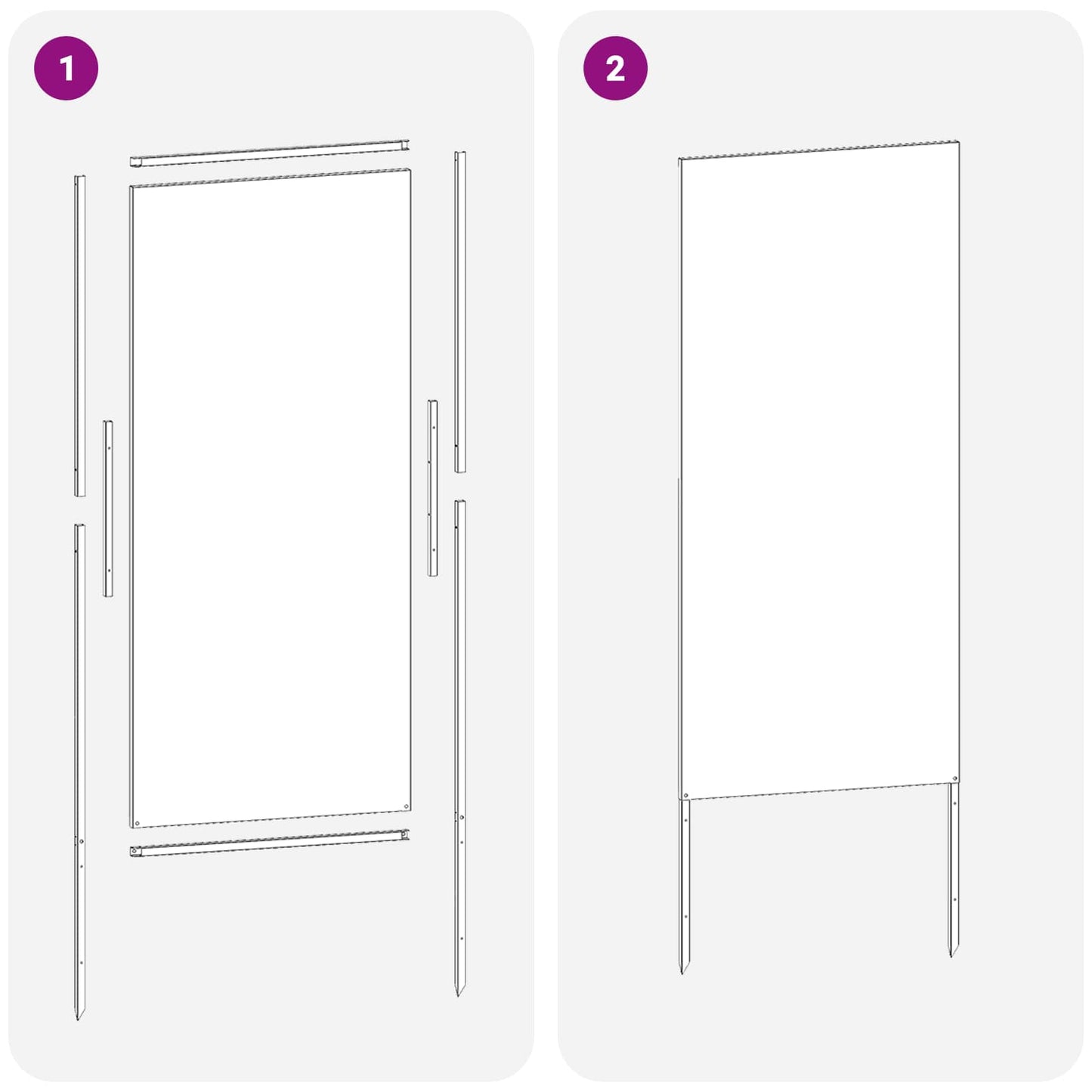 Garden Privacy Screen Silver 50 x 140 cm Stainless steel